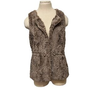 MELODY Works Faux Fur Vest Beige Adjustable Waist M